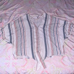 Sim & Sam  small short sleeve striped blouse.